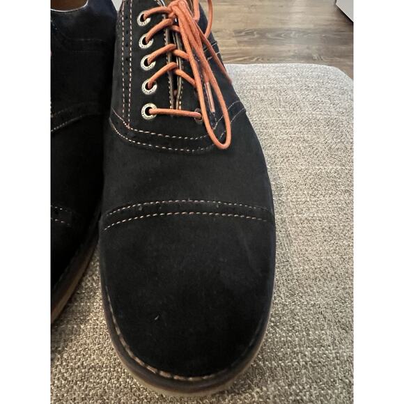 Johnston And Murphy Blue Suede Mens Shoes. Derby Style. Size 10.5. 59-11647 main image 9